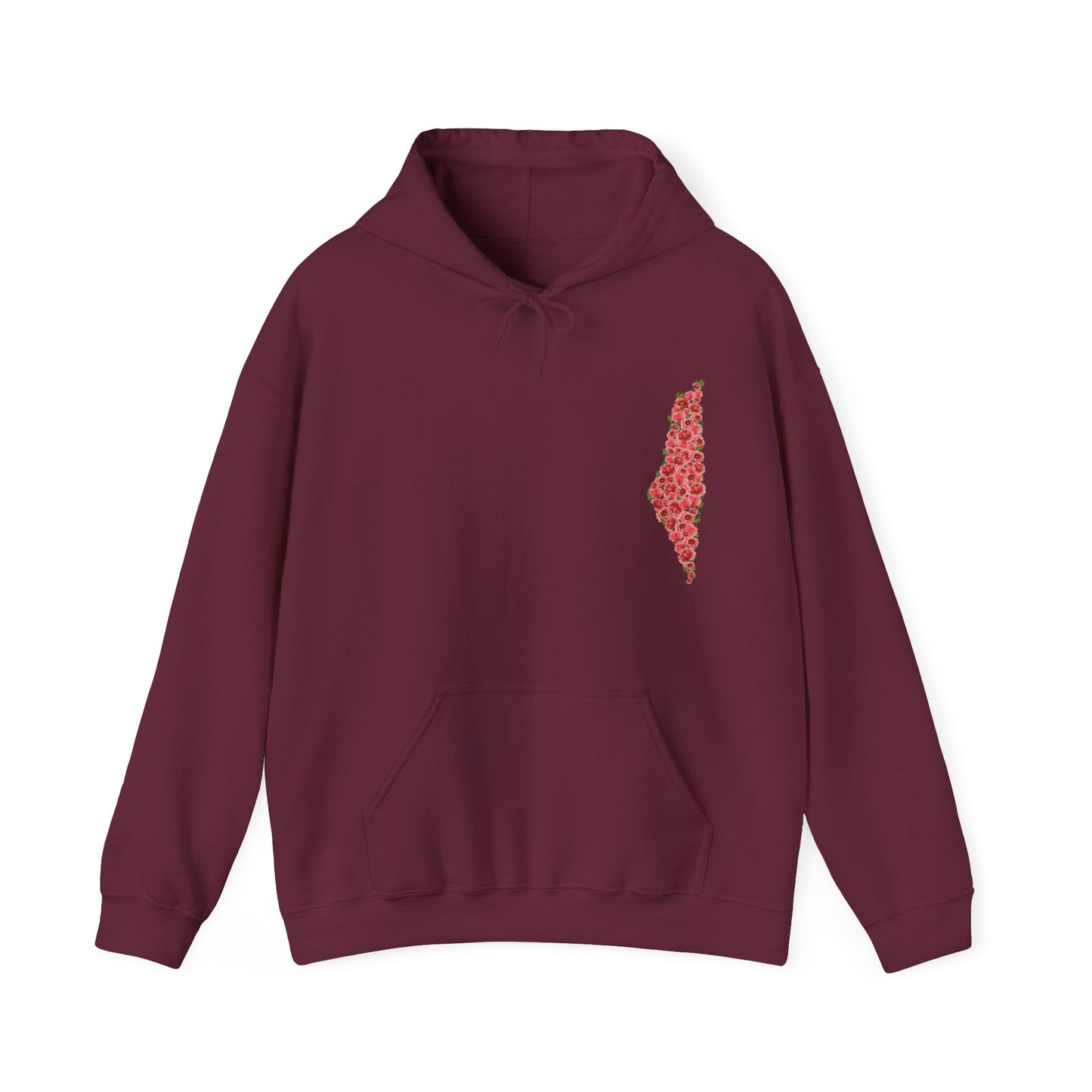 Palestine Floral Heavy Blend Hooded Sweatshirt