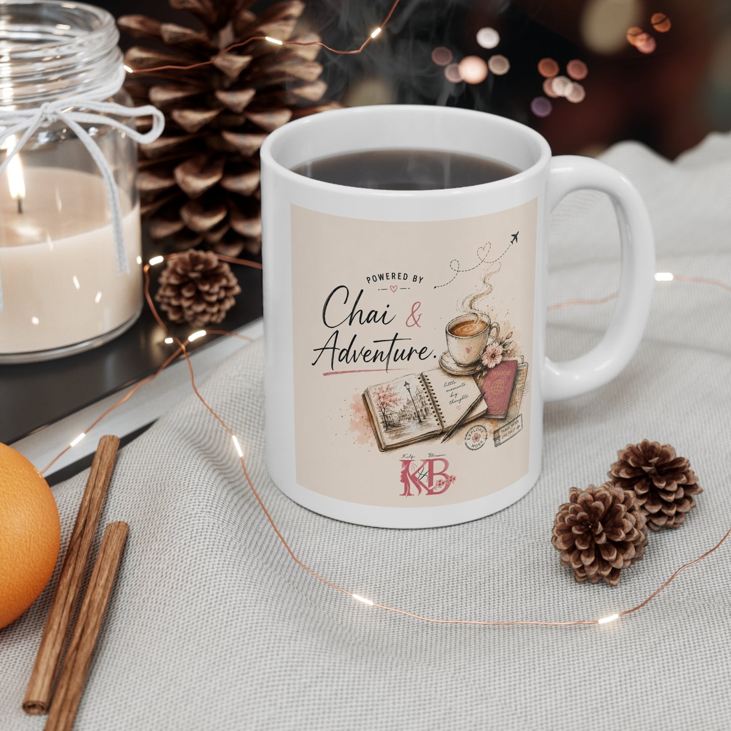 Chai & Adventure Tea Travel Ceramic Mug