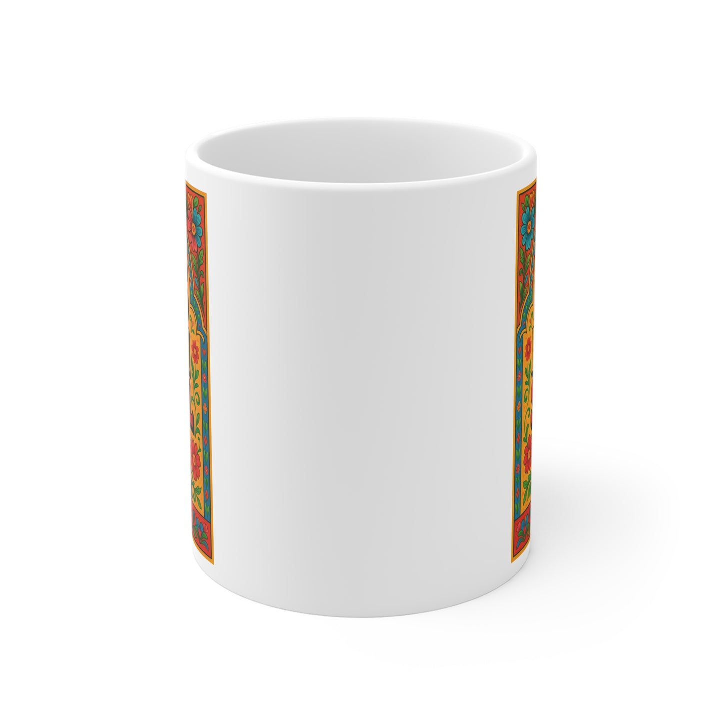 Cool Mind Desi Soul, Boho Coffee Cup, Indian Art Mug, Gift for Tea Lovers, Vibrant Kitchen Décor