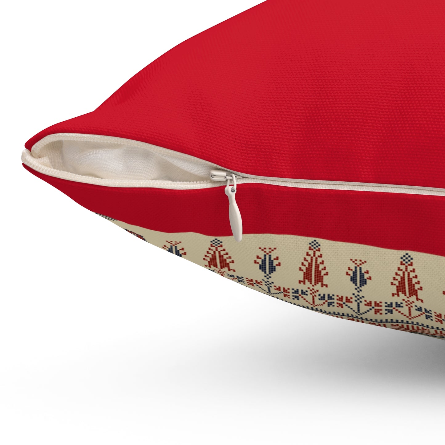 Spun Polyester Square Pillow 'From the River to the Sea'