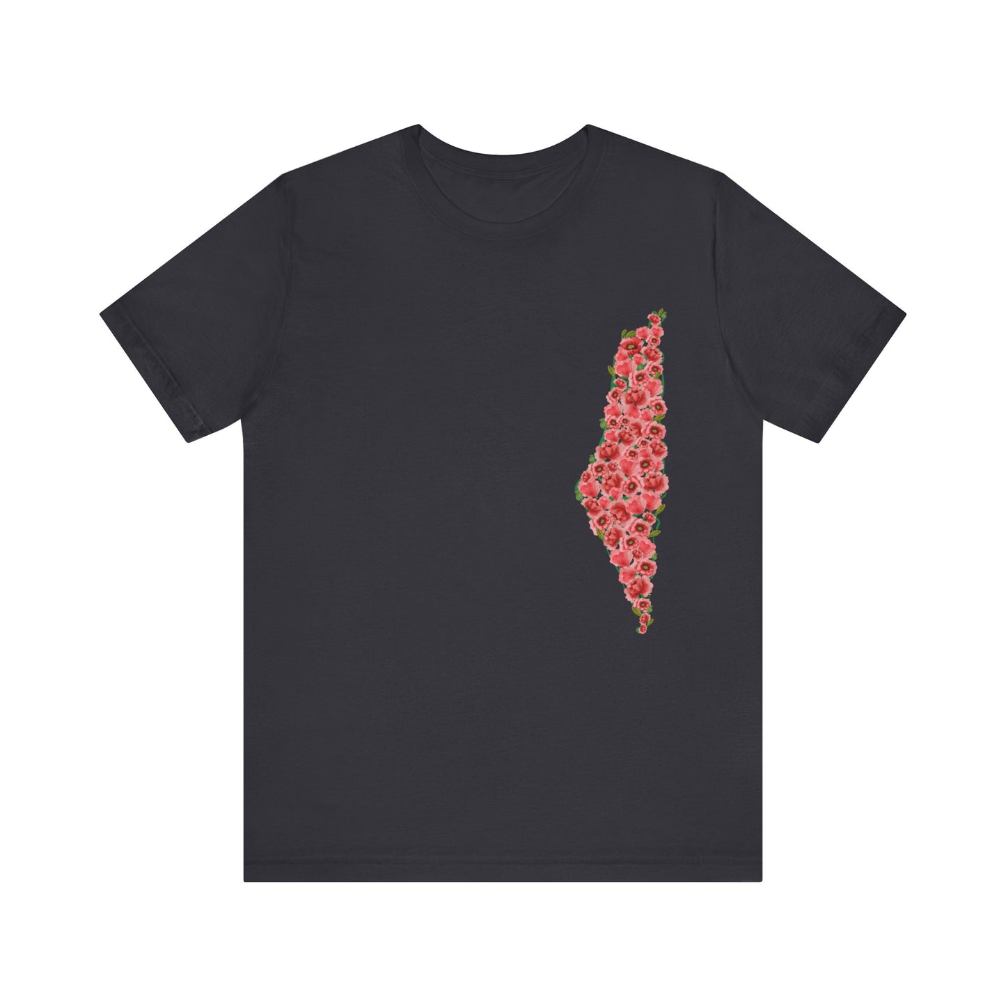 Palestine Floral Jersey Short Sleeve Shirt