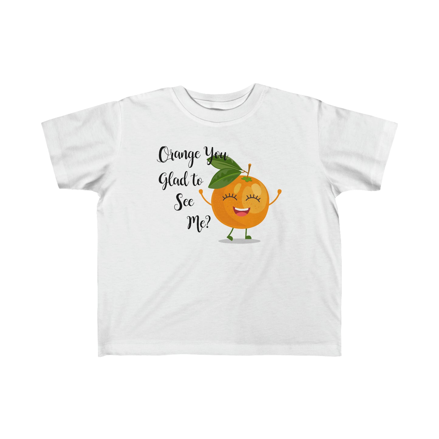 Kids Orange Glad to se me Fine Jersey Tee