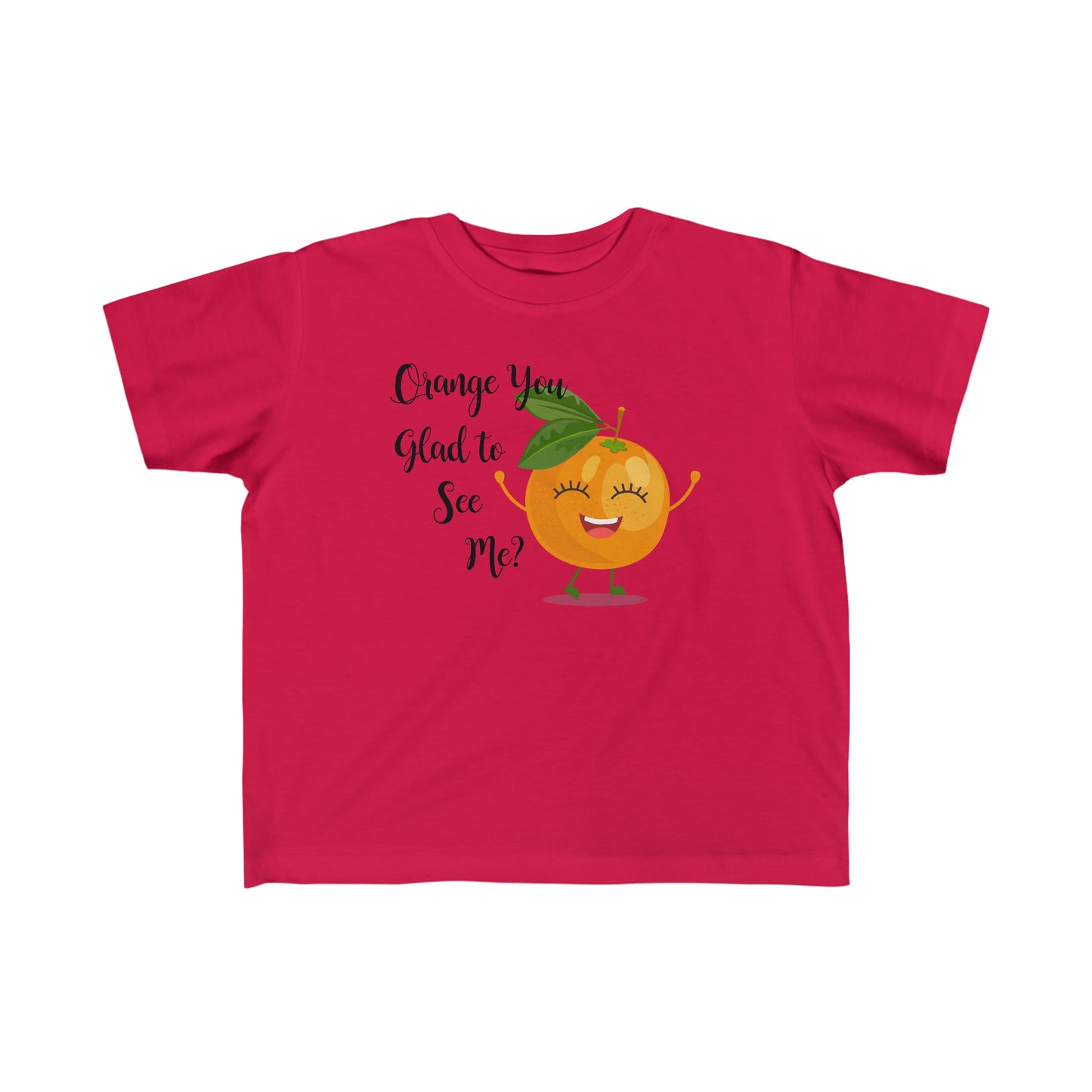 Kids Orange Glad to se me Fine Jersey Tee
