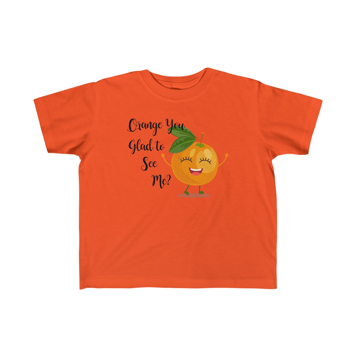 Kids Orange Glad to se me Fine Jersey Tee