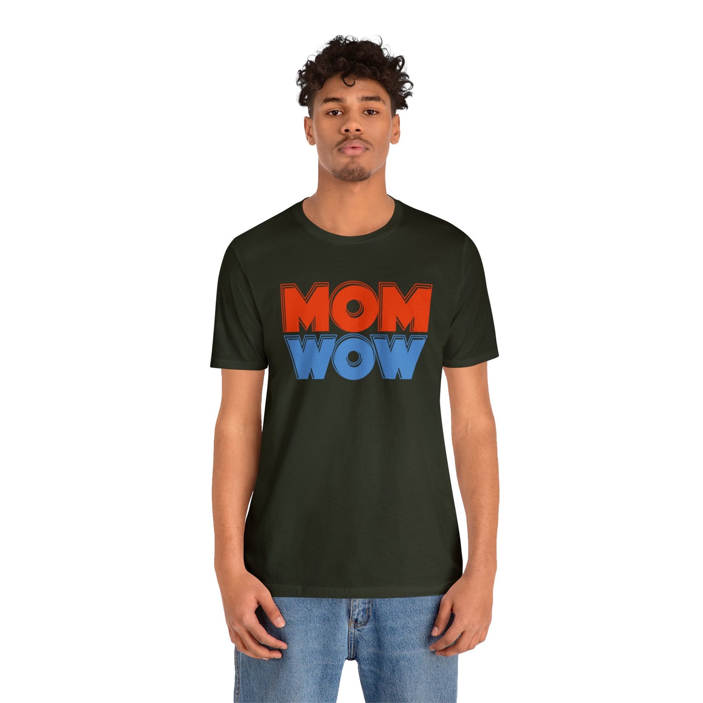Mom wow Jersey Short Sleeve Tee
