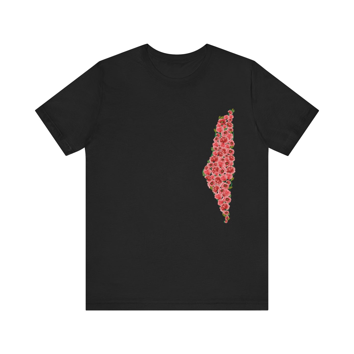 Palestine Floral Jersey Short Sleeve Shirt