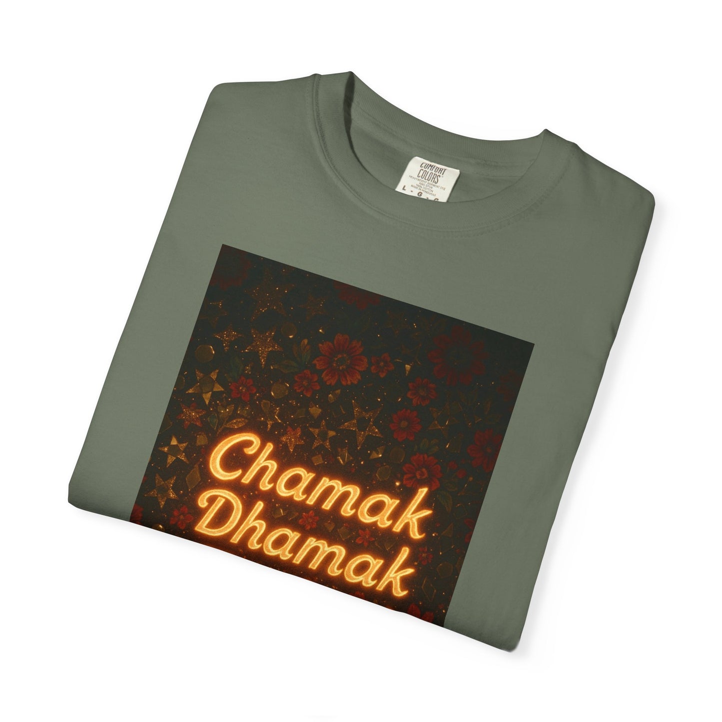 Chamak Dhamak Zindagi T-Shirt | Unisex Garment-Dyed Tee | Perfect for Celebrations, Festivals, Casual Days, and Gifts