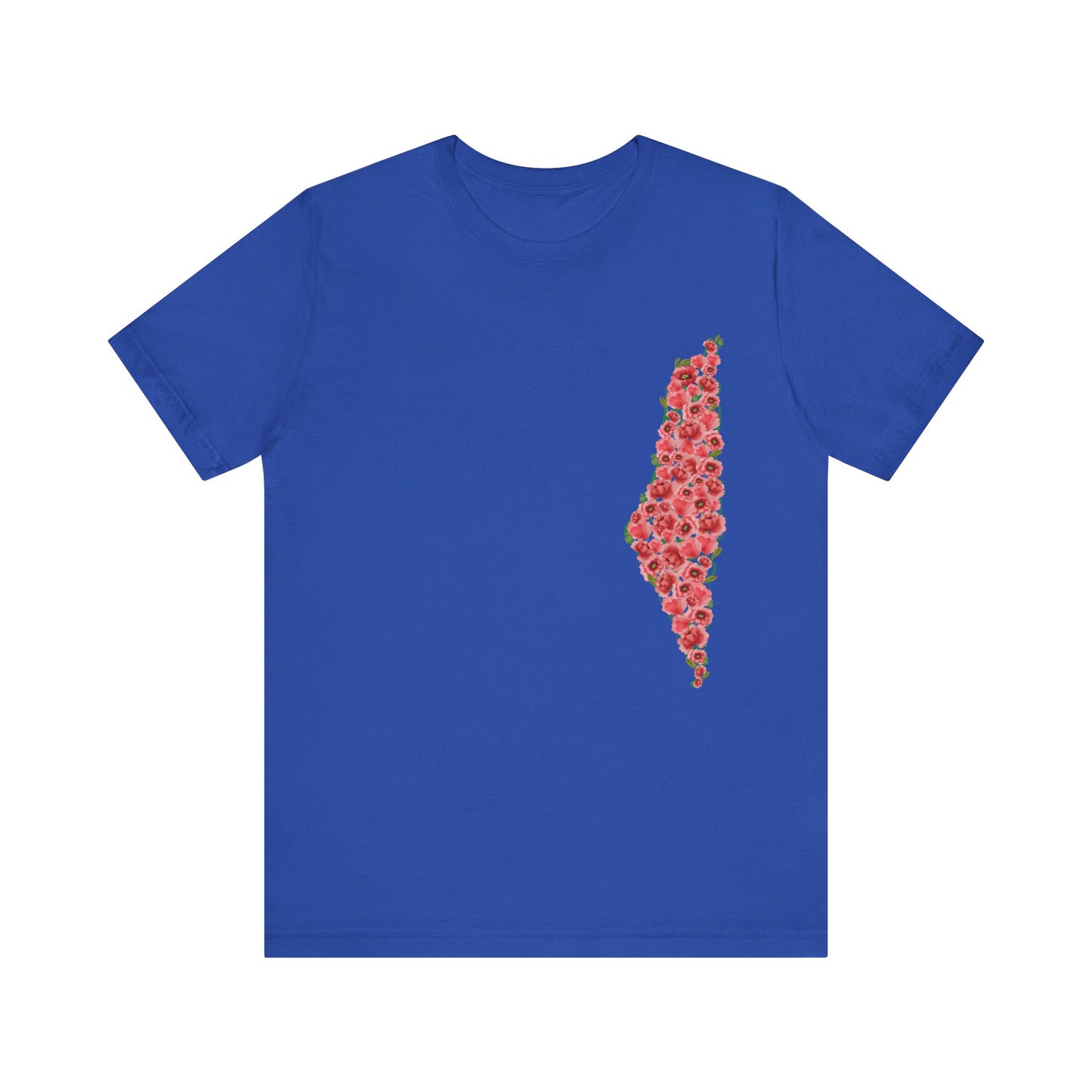 Palestine Floral Jersey Short Sleeve Shirt