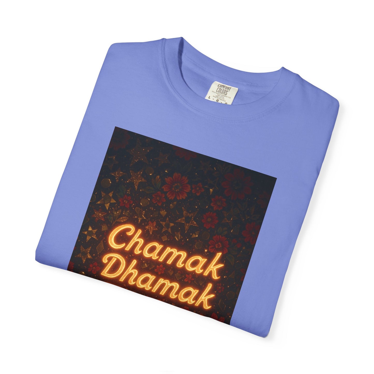 Chamak Dhamak Zindagi T-Shirt | Unisex Garment-Dyed Tee | Perfect for Celebrations, Festivals, Casual Days, and Gifts