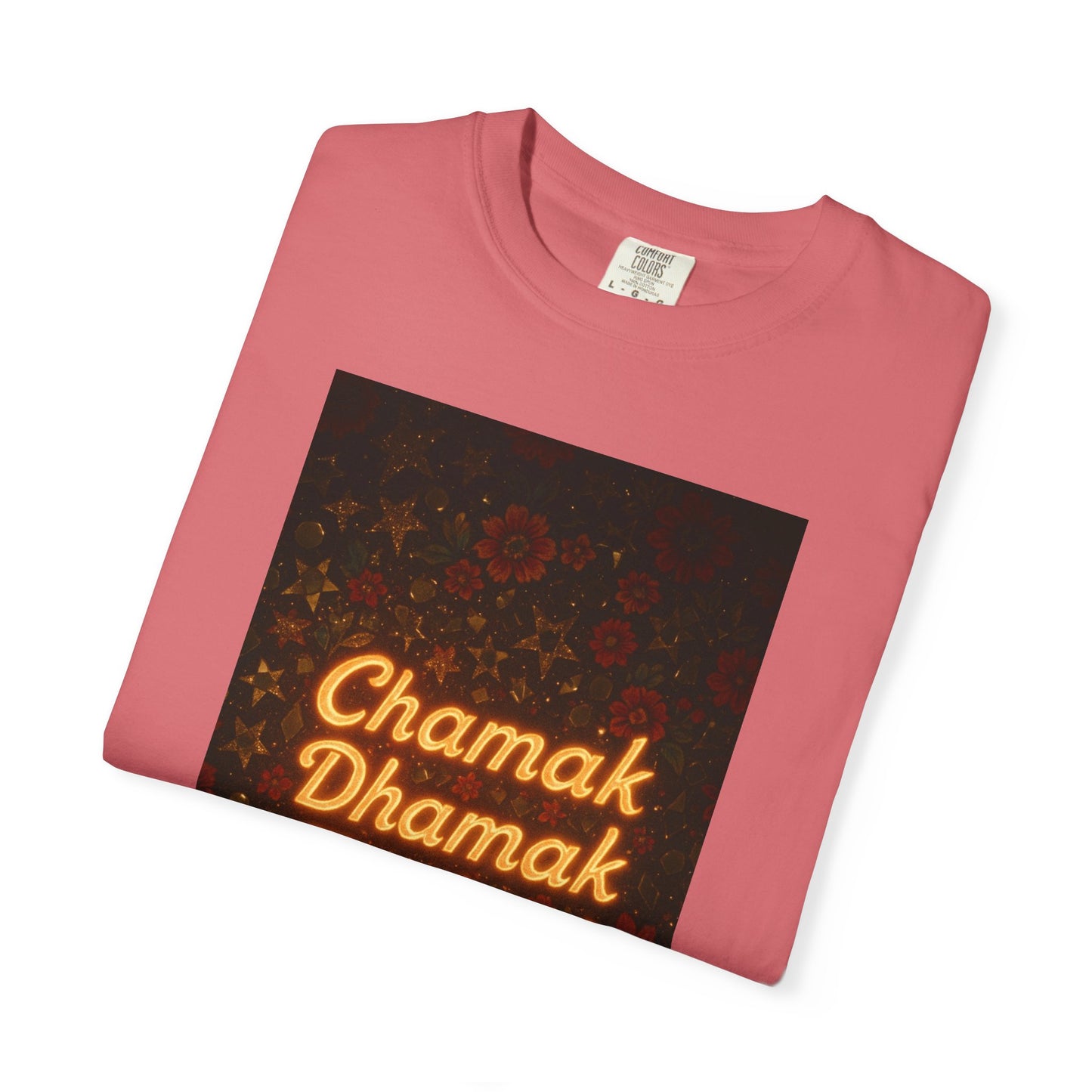 Chamak Dhamak Zindagi T-Shirt | Unisex Garment-Dyed Tee | Perfect for Celebrations, Festivals, Casual Days, and Gifts