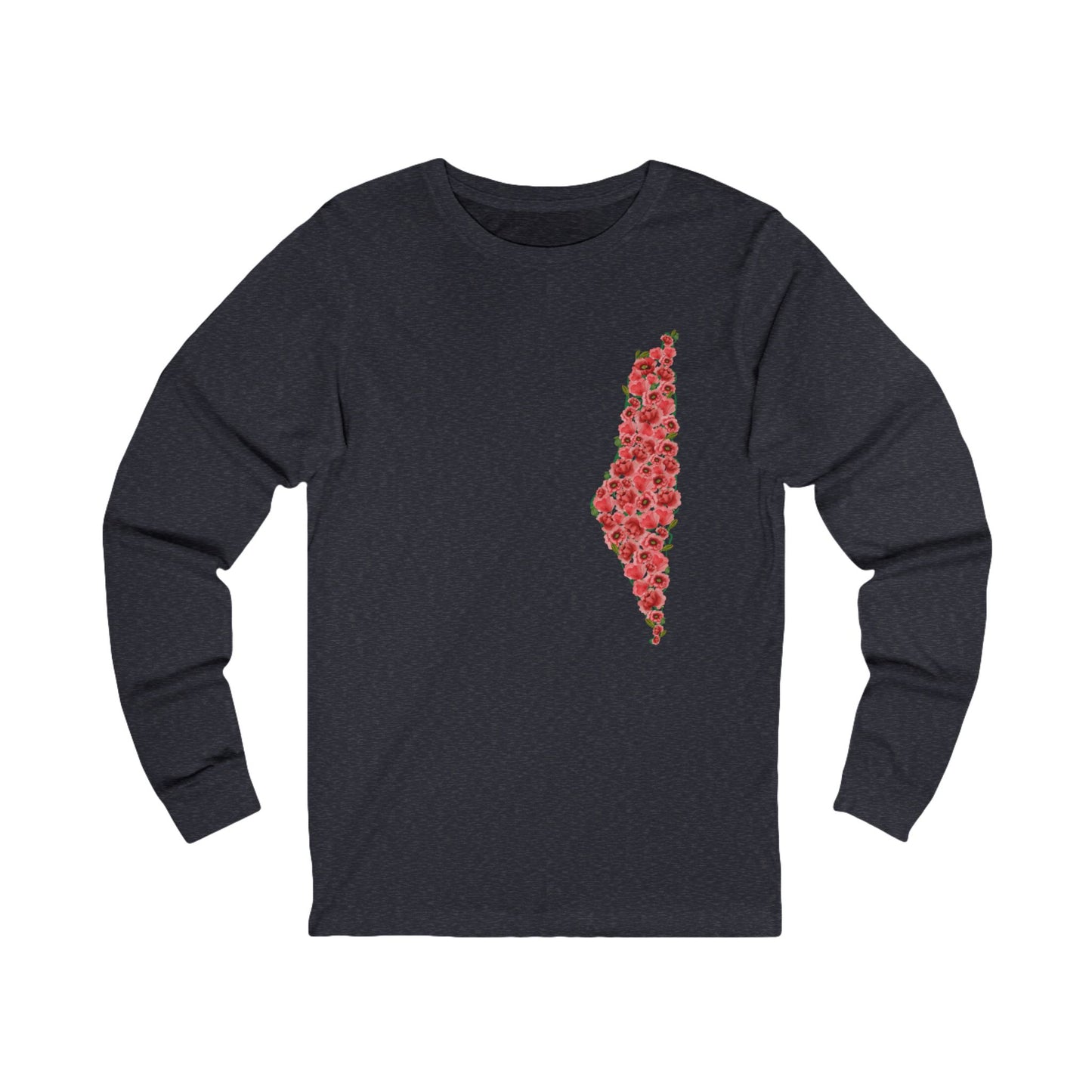 Palestine Floral Long Sleeve Tee