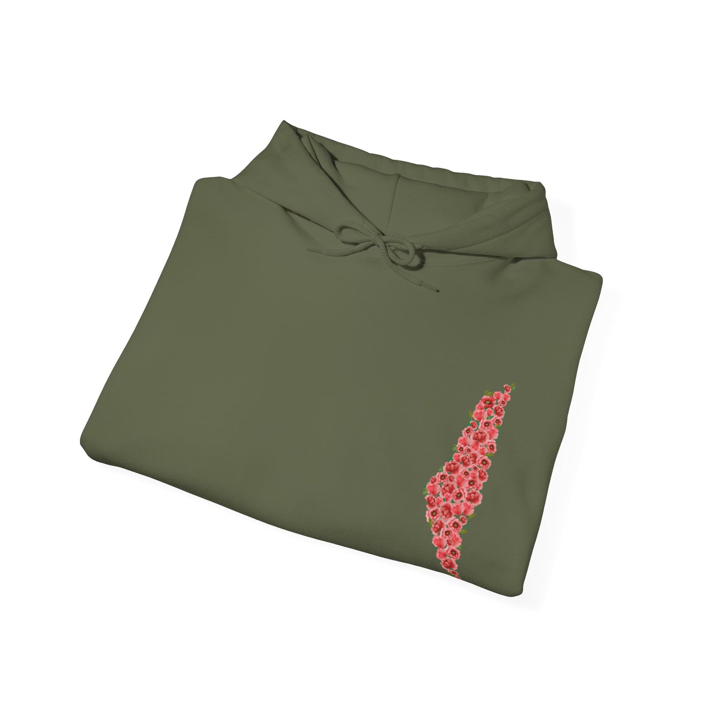 Palestine Floral Heavy Blend Hooded Sweatshirt