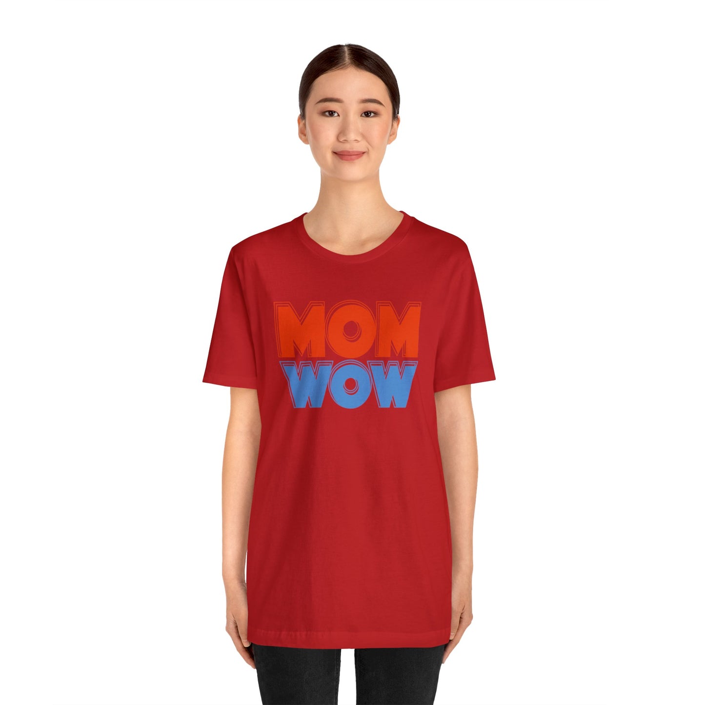 Mom wow Jersey Short Sleeve Tee