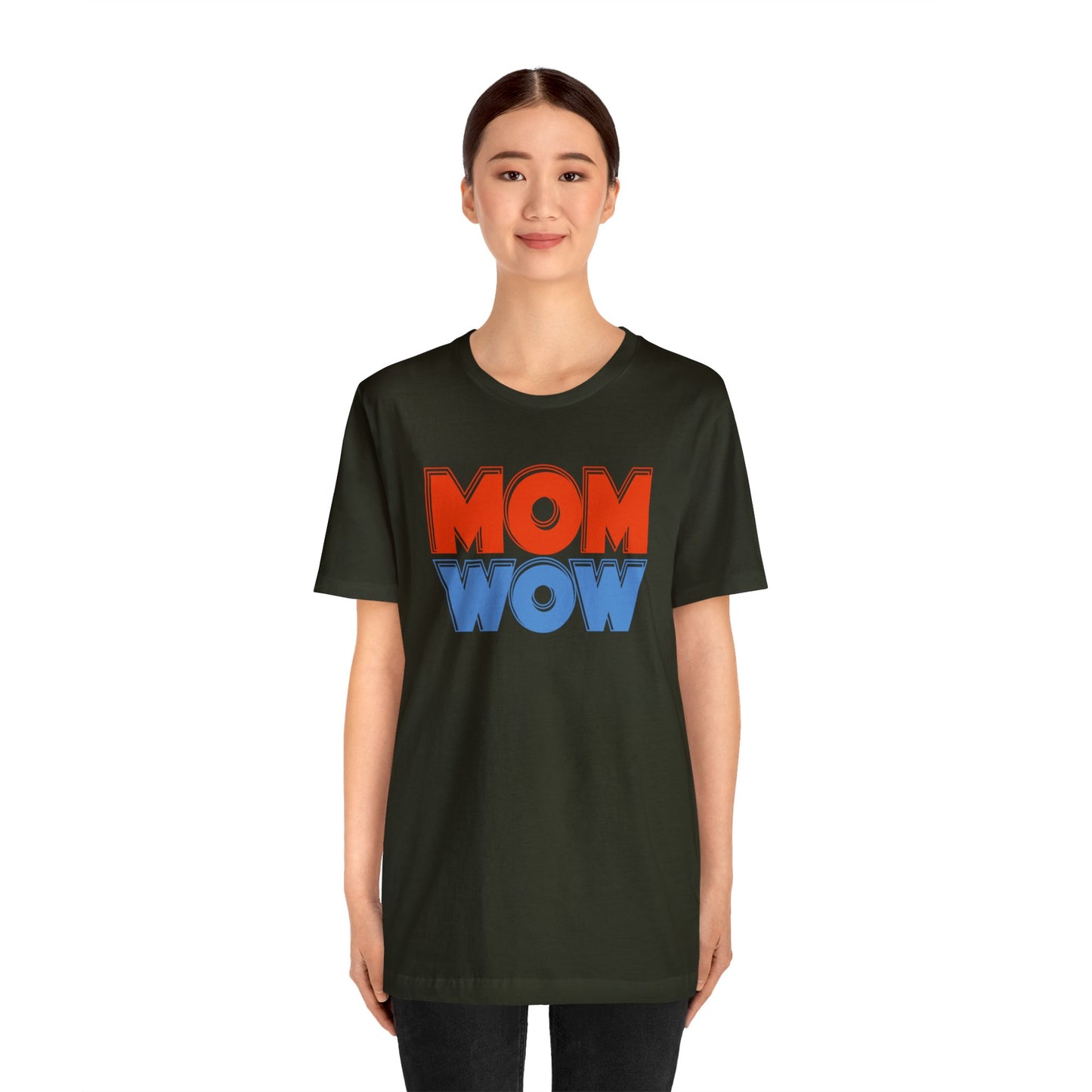 Mom wow Jersey Short Sleeve Tee