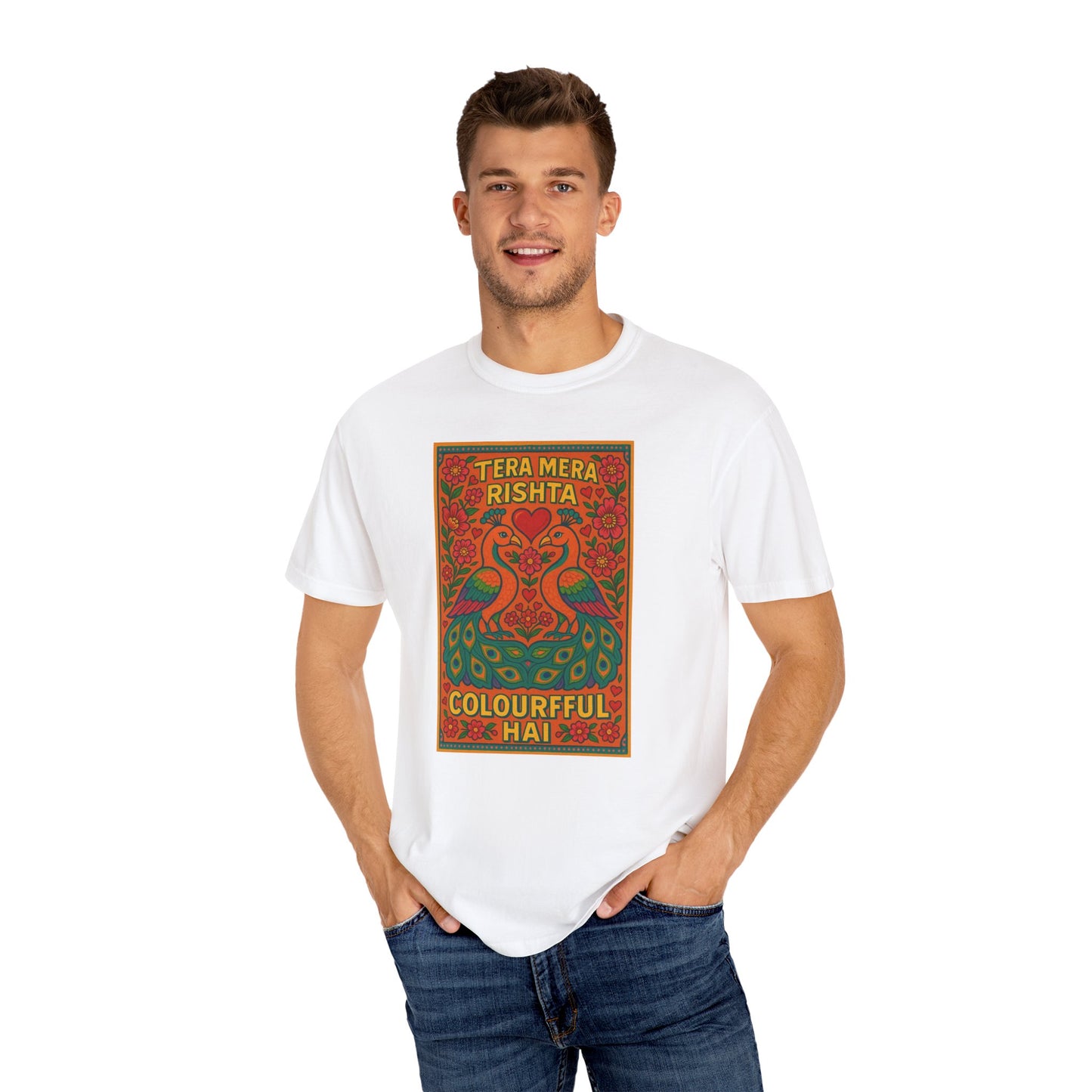 Tera Mera Rishta T-Shirt, Unisex Graphic Tee, Casual Wear, Festive Gift, Ethnic Design, Summer Top