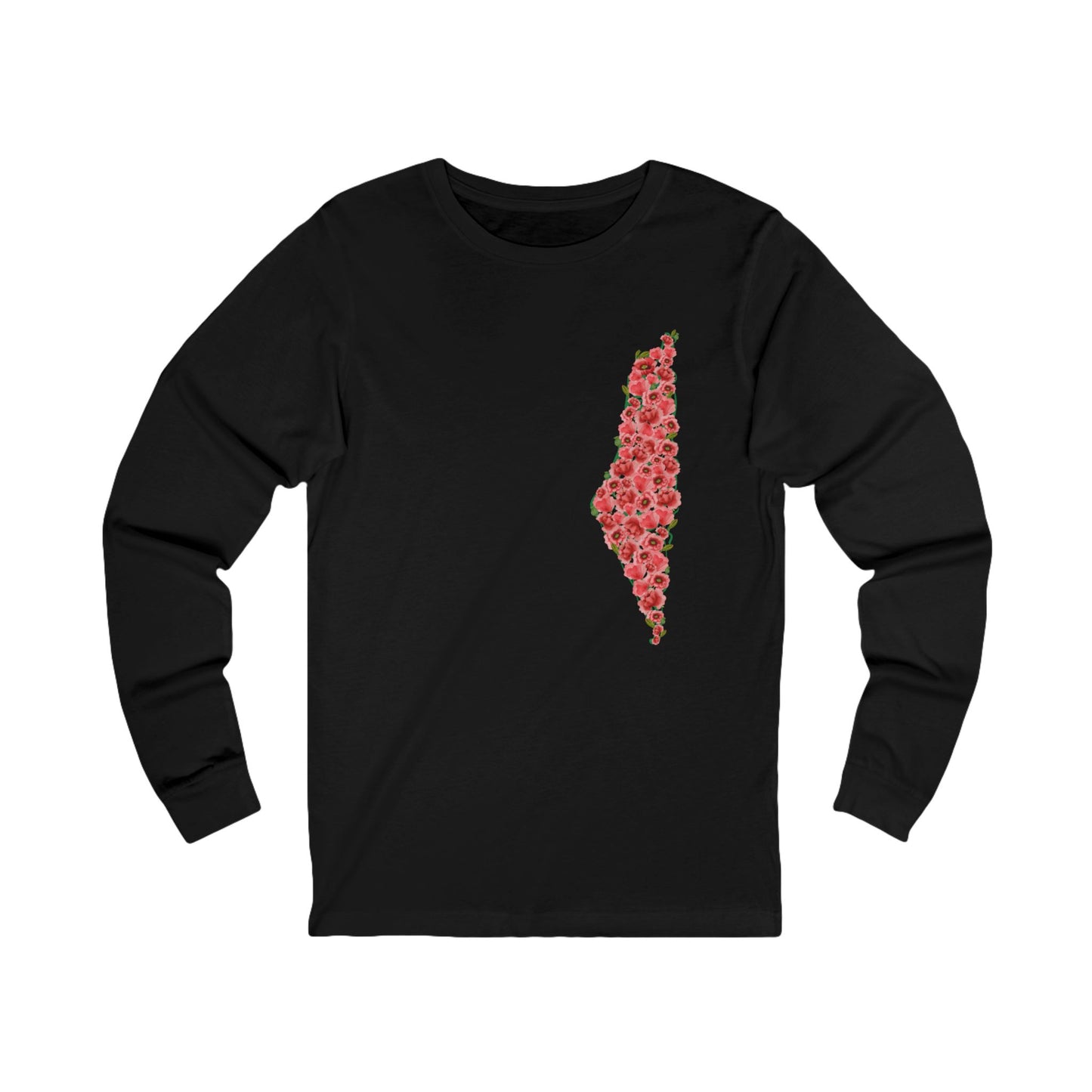 Palestine Floral Long Sleeve Tee