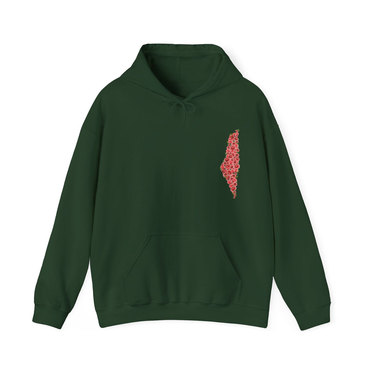 Palestine Floral Heavy Blend Hooded Sweatshirt