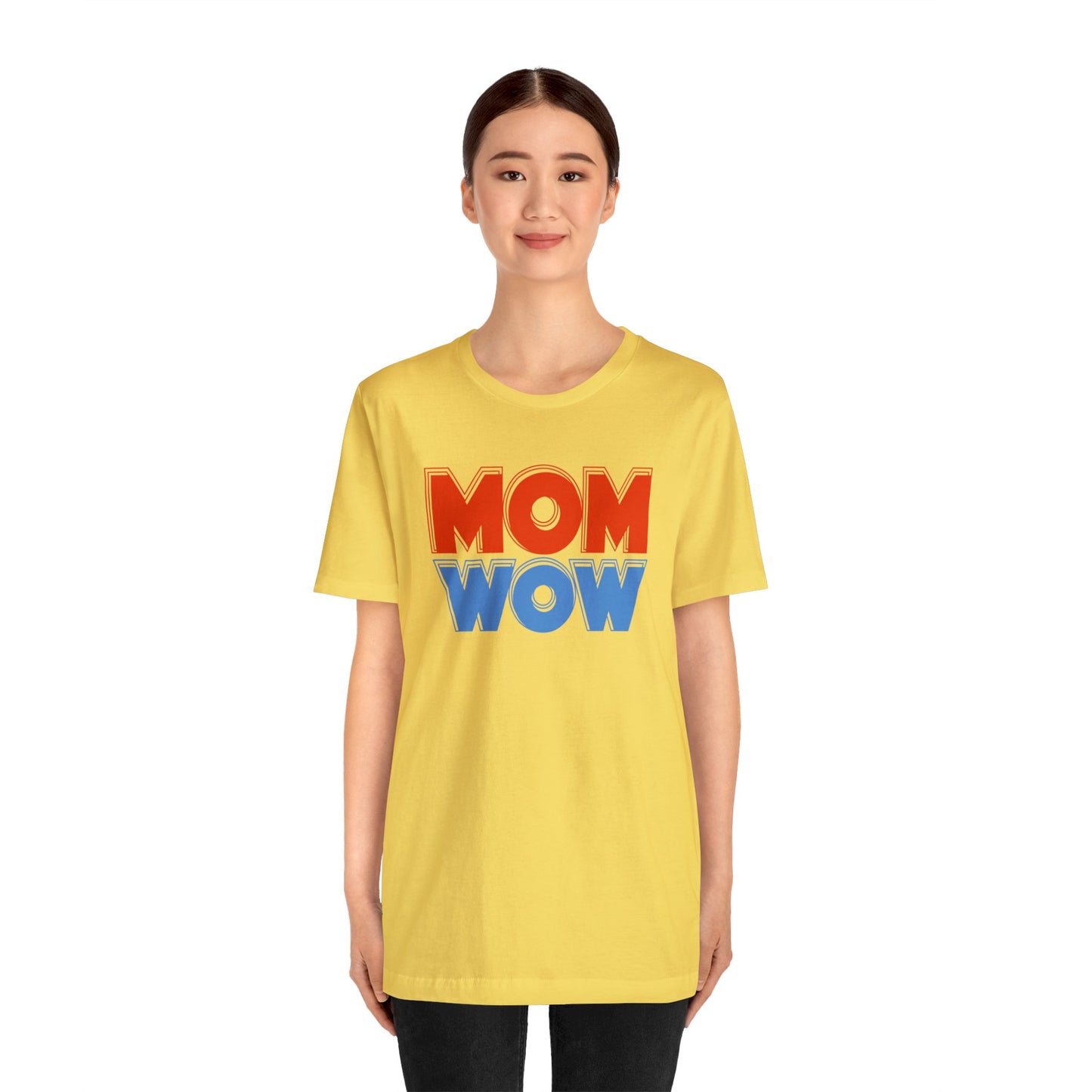 Mom wow Jersey Short Sleeve Tee