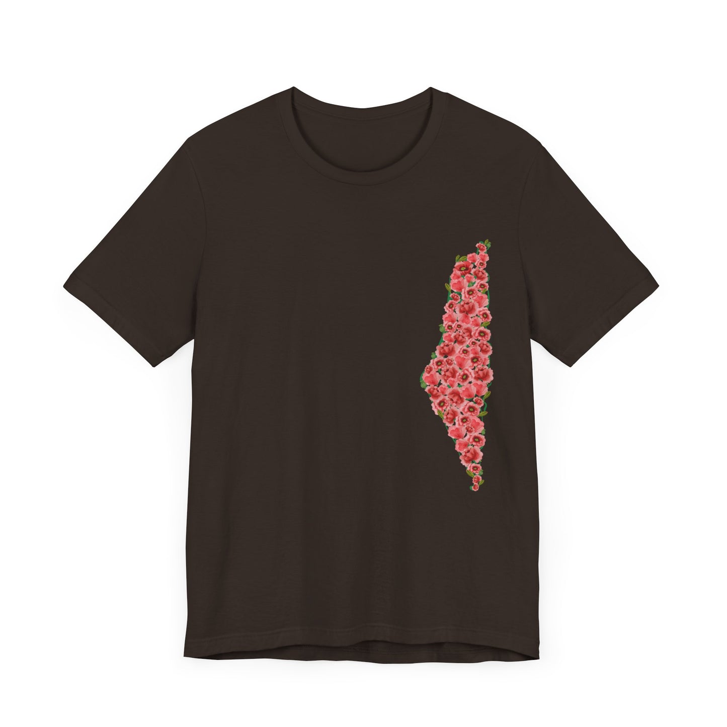 Palestine Floral Jersey Short Sleeve Shirt