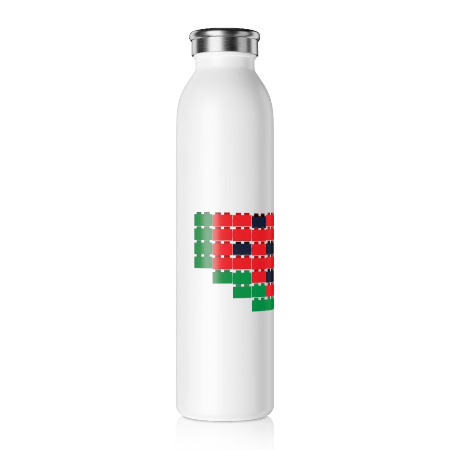 Watermelon Mandala Palestine Slim Water Bottle