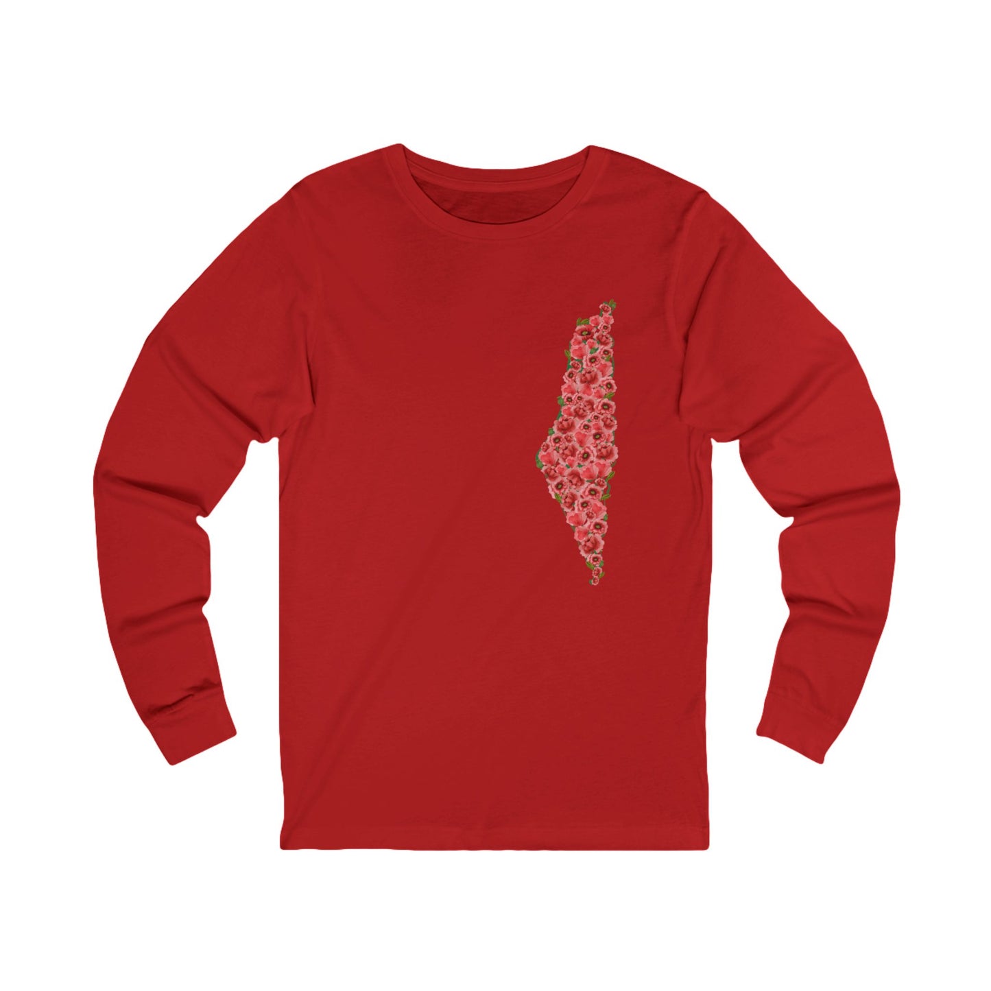 Palestine Floral Long Sleeve Tee