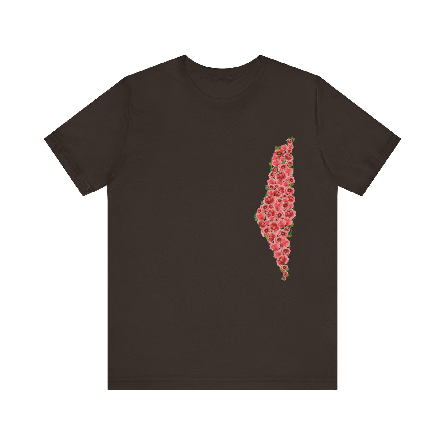 Palestine Floral Jersey Short Sleeve Shirt