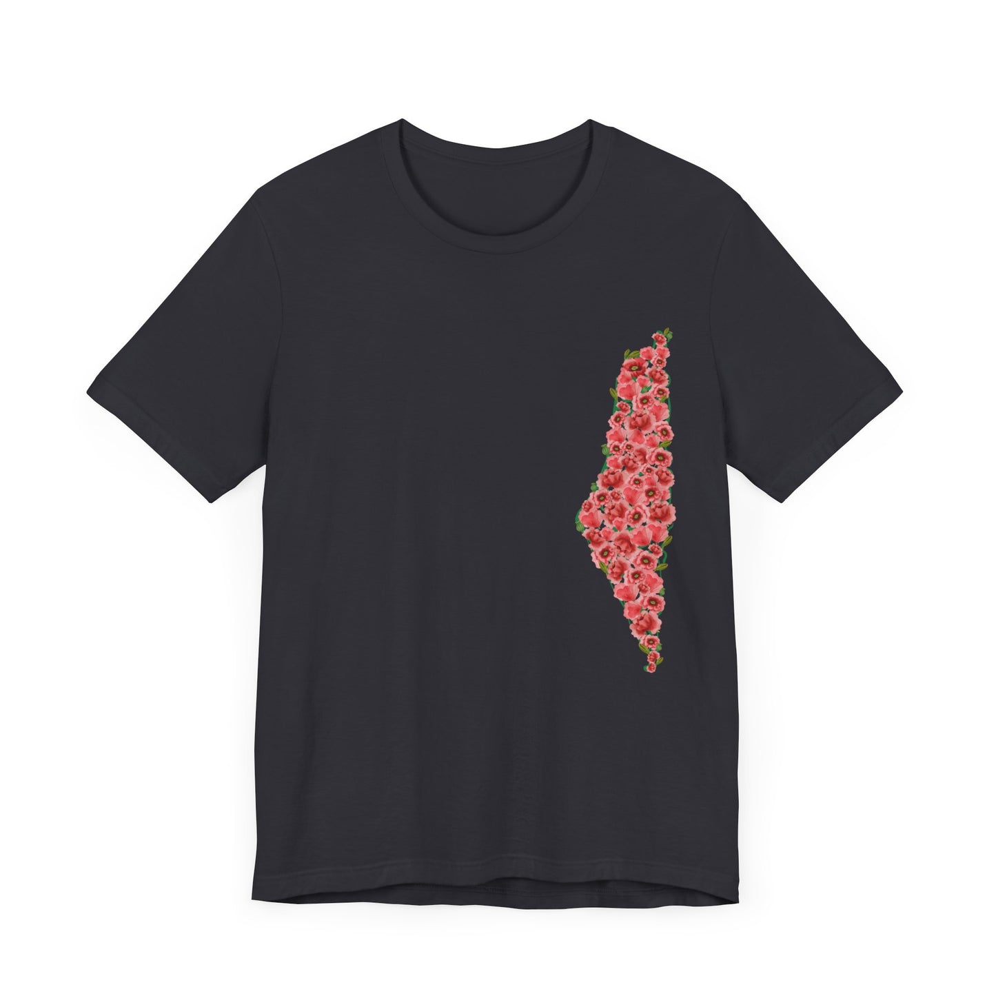 Palestine Floral Jersey Short Sleeve Shirt