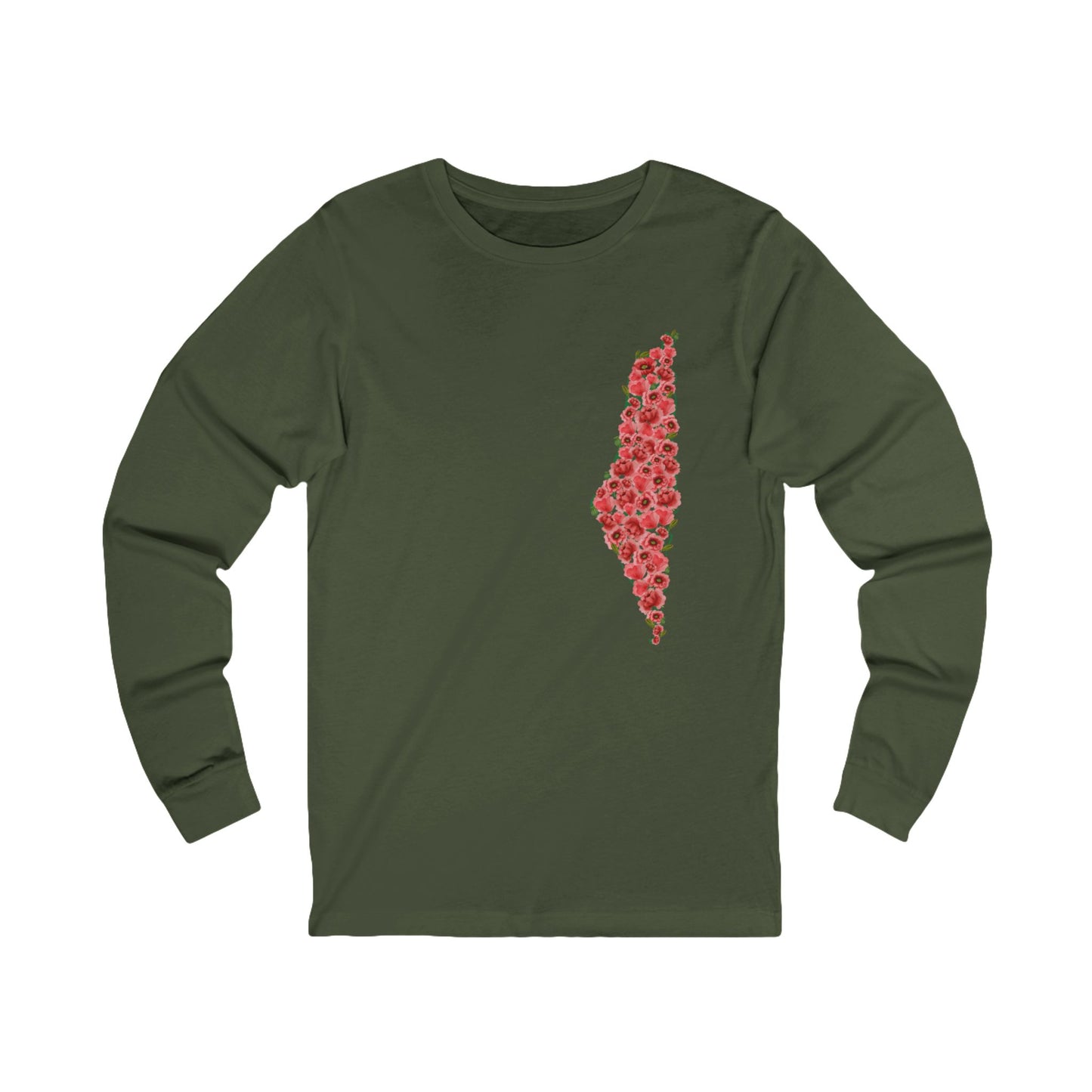 Palestine Floral Long Sleeve Tee