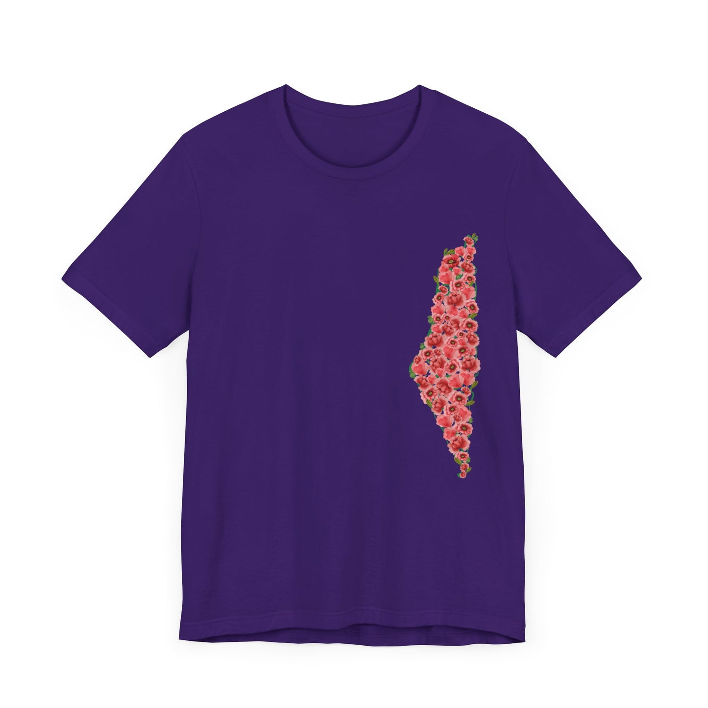 Palestine Floral Jersey Short Sleeve Shirt