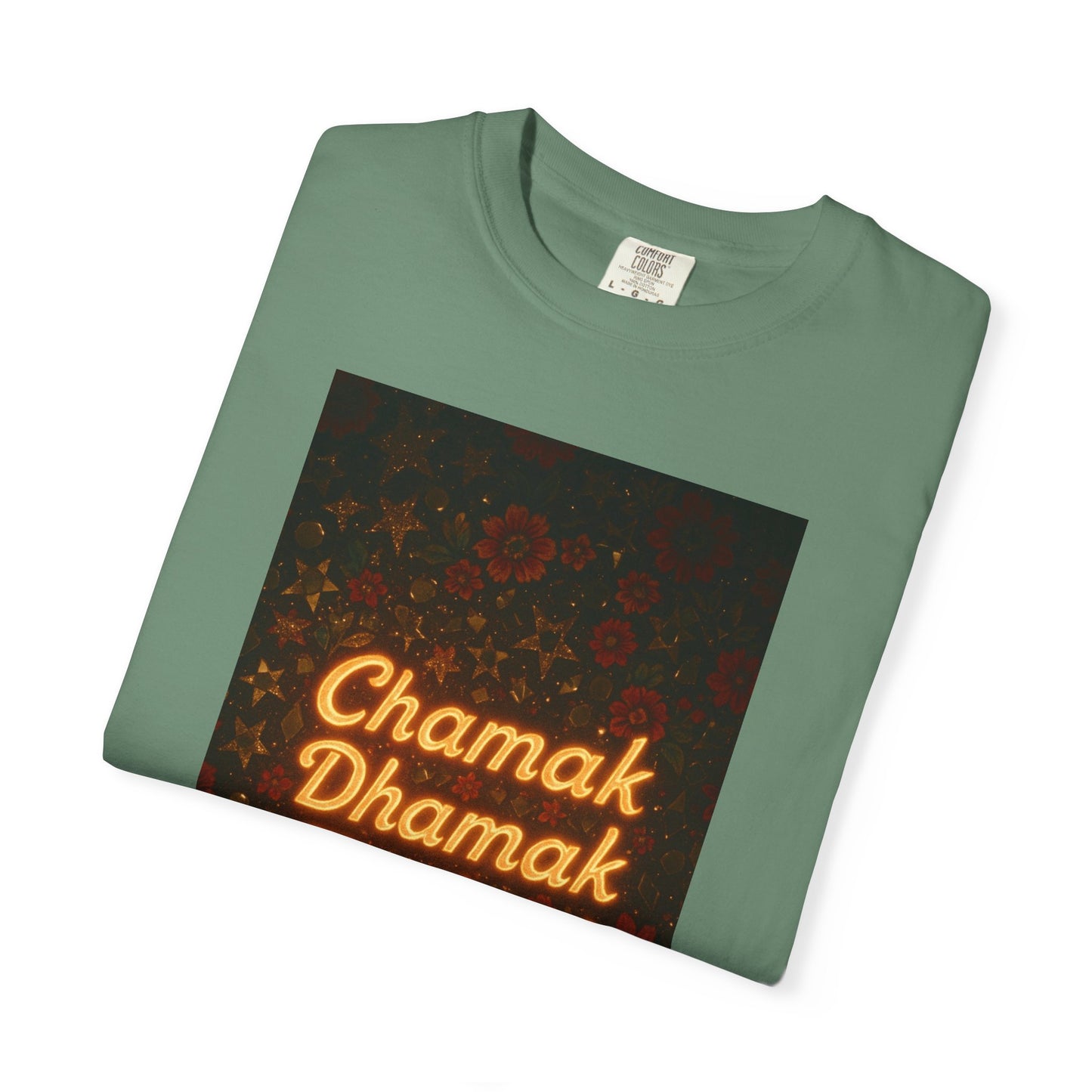 Chamak Dhamak Zindagi T-Shirt | Unisex Garment-Dyed Tee | Perfect for Celebrations, Festivals, Casual Days, and Gifts