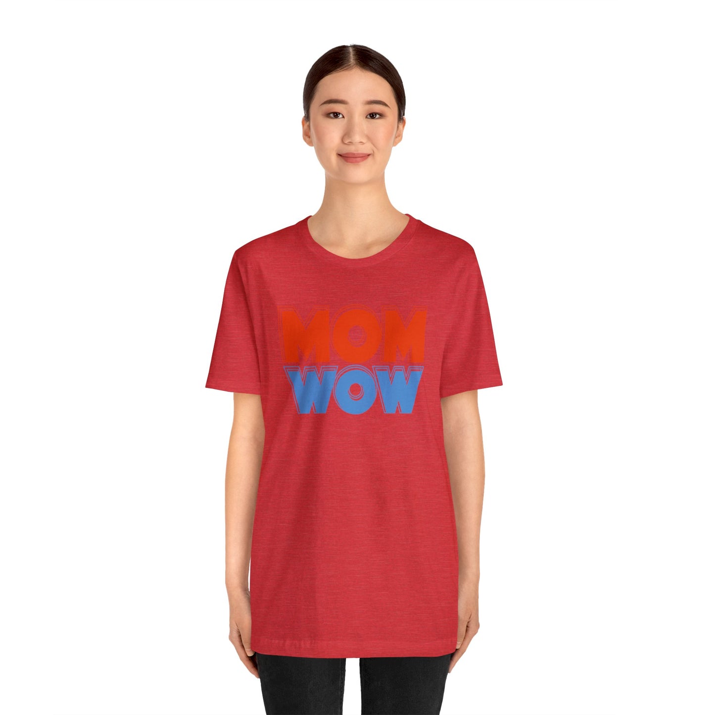 Mom wow Jersey Short Sleeve Tee