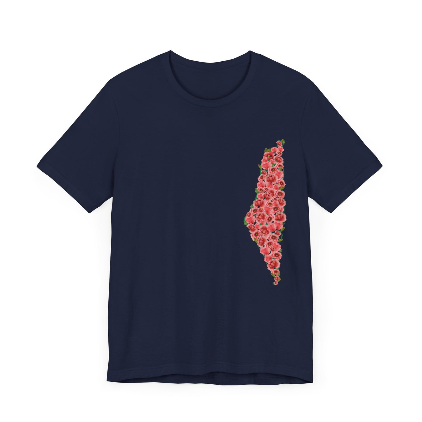 Palestine Floral Jersey Short Sleeve Shirt