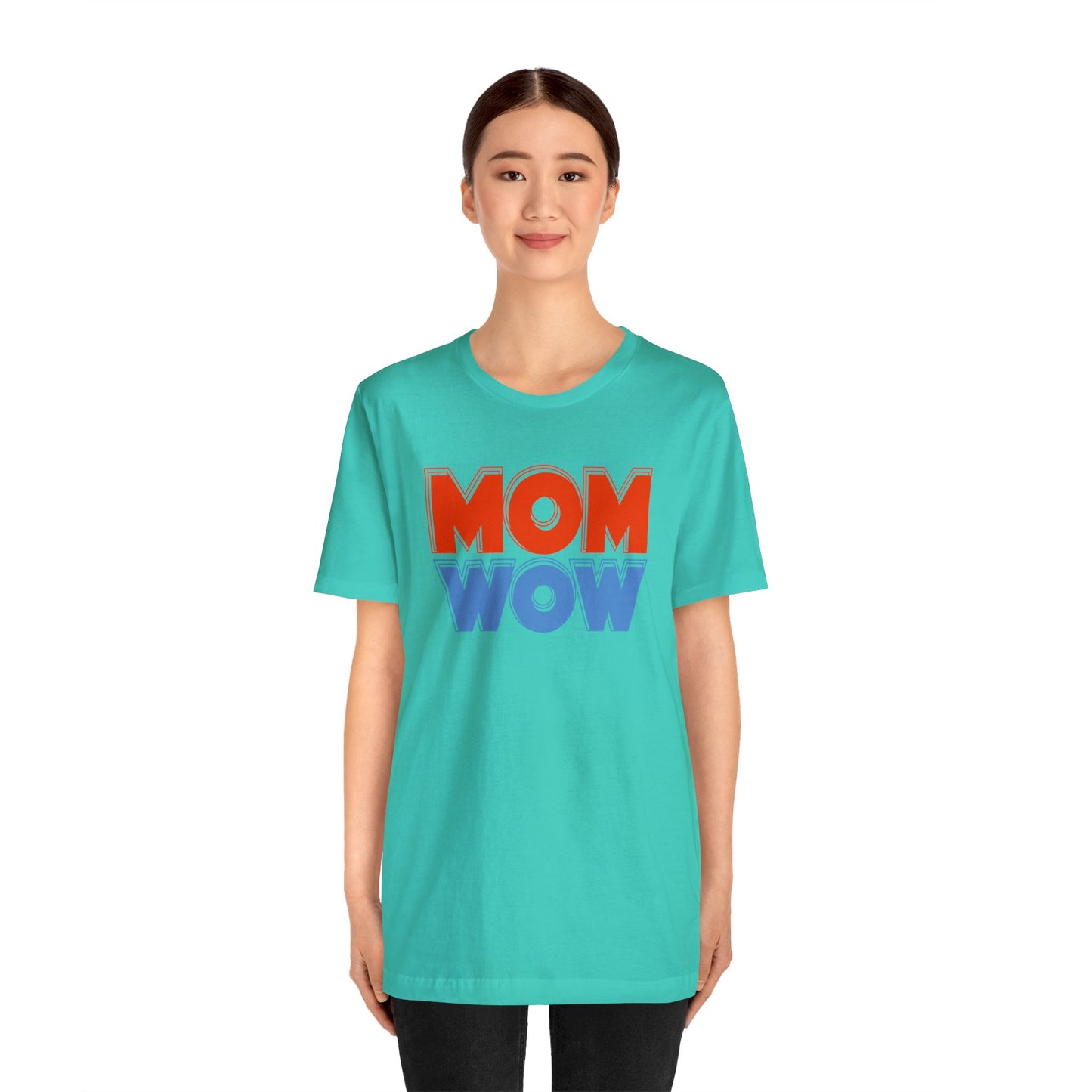 Mom wow Jersey Short Sleeve Tee