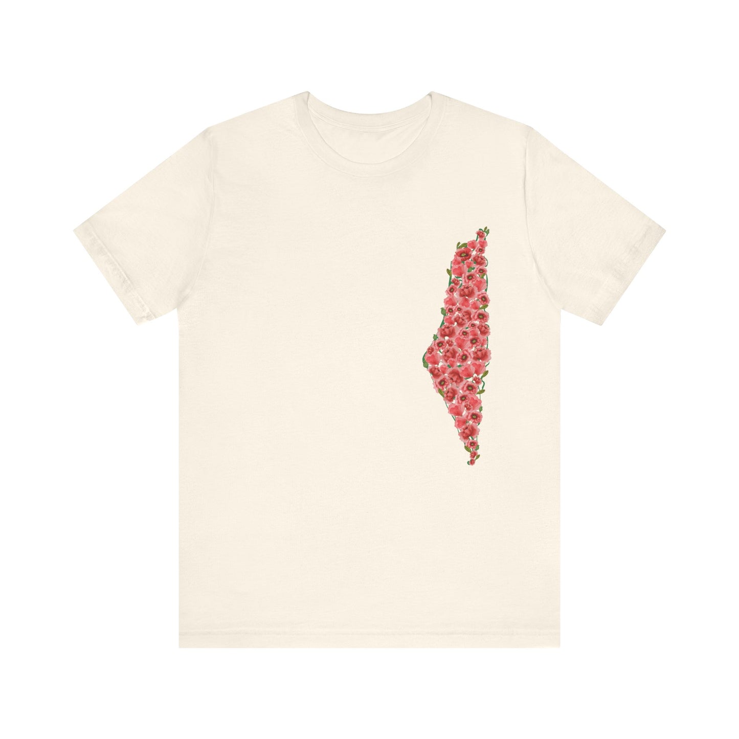 Palestine Floral Jersey Short Sleeve Shirt