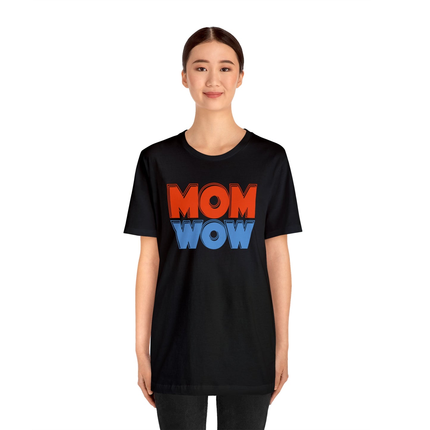 Mom wow Jersey Short Sleeve Tee