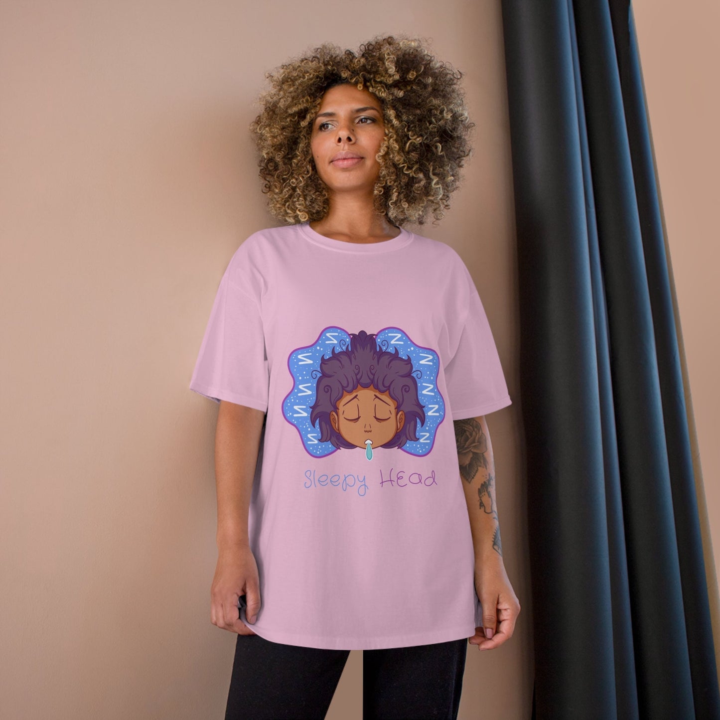 Champion Sleepy Head T-Shirt in classic fit with "C" logo on sleeve
