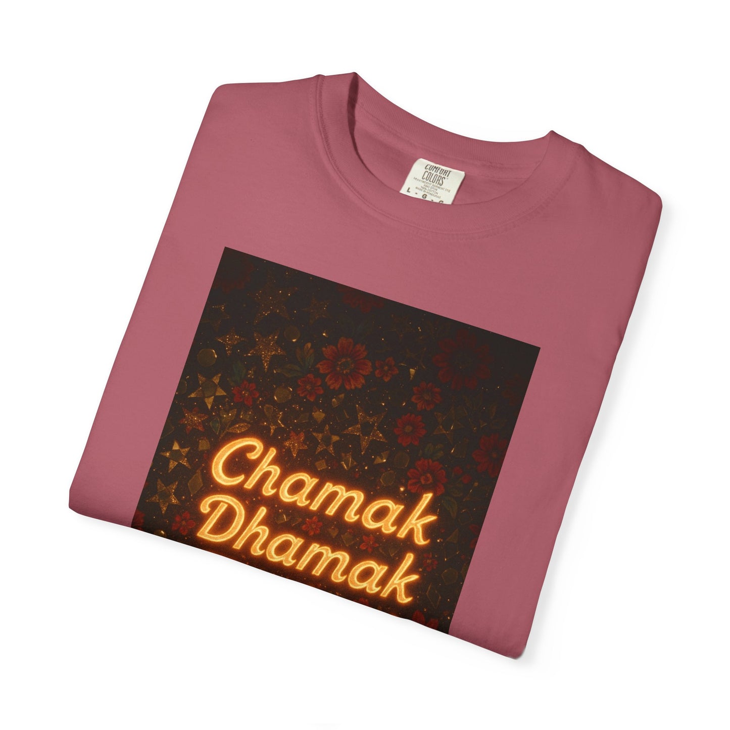 Chamak Dhamak Zindagi T-Shirt | Unisex Garment-Dyed Tee | Perfect for Celebrations, Festivals, Casual Days, and Gifts