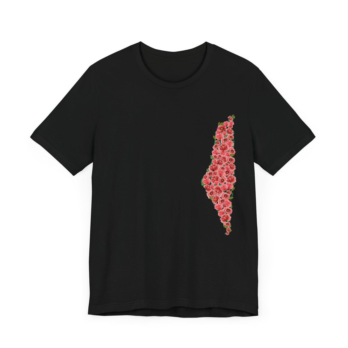 Palestine Floral Jersey Short Sleeve Shirt