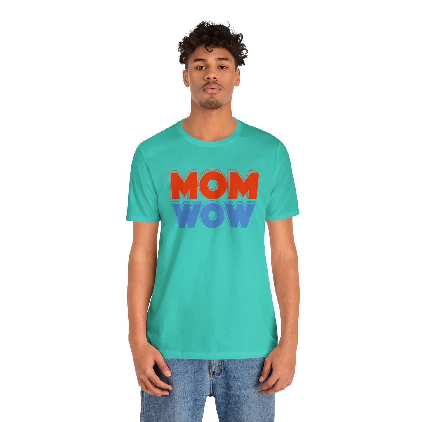 Mom wow Jersey Short Sleeve Tee