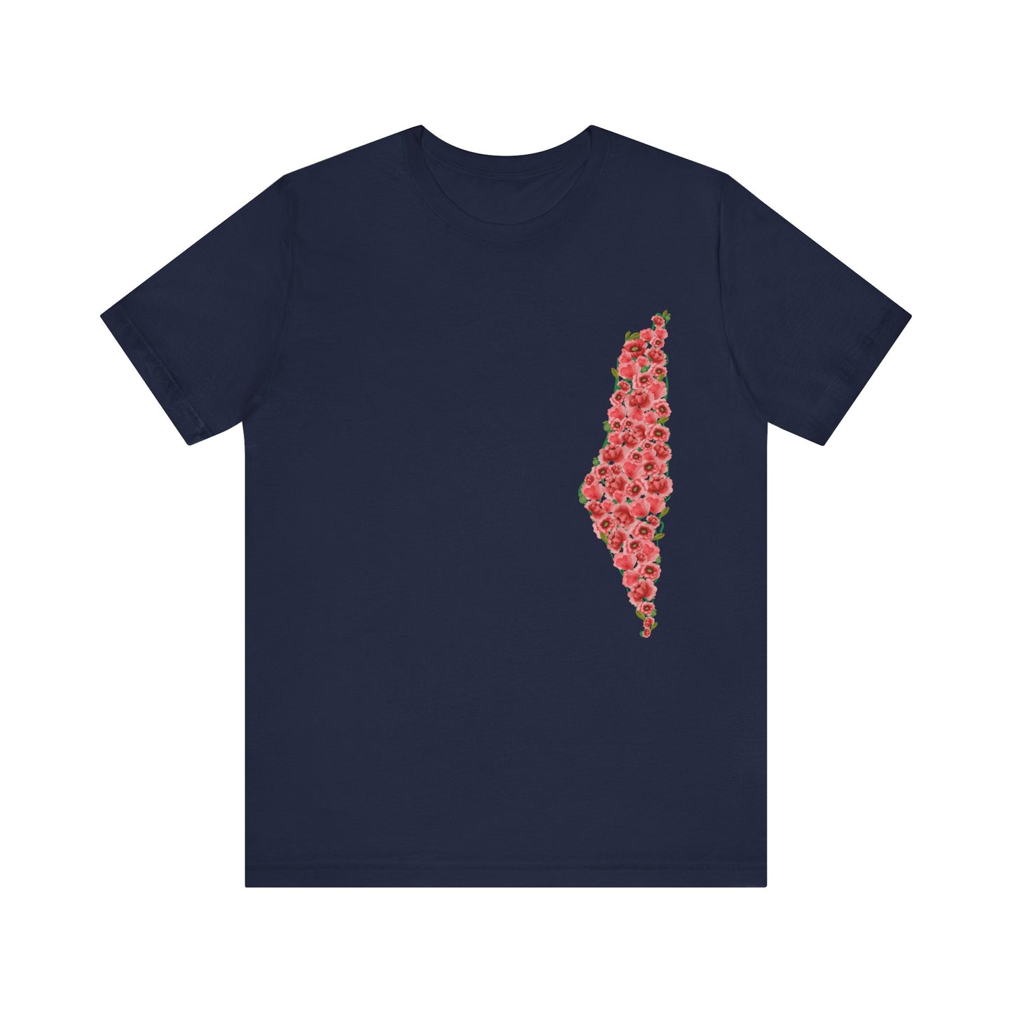 Palestine Floral Jersey Short Sleeve Shirt