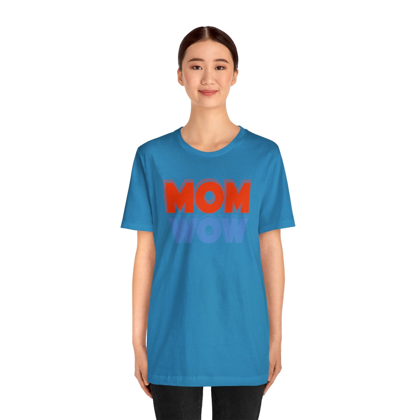 Mom wow Jersey Short Sleeve Tee