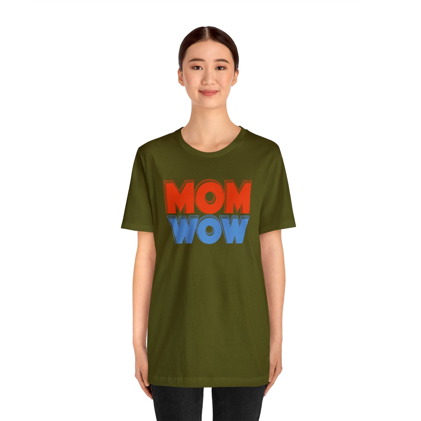 Mom wow Jersey Short Sleeve Tee