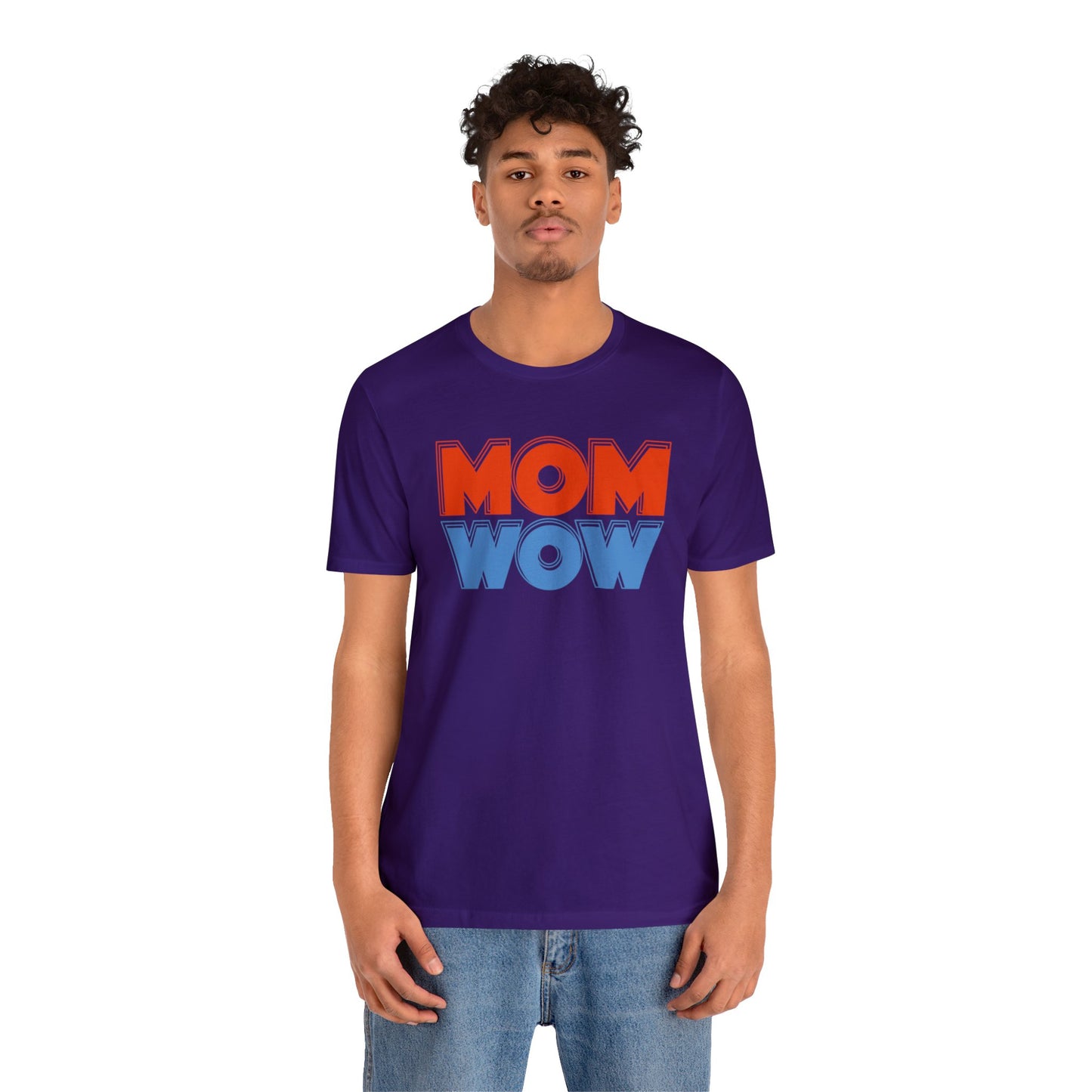 Mom wow Jersey Short Sleeve Tee