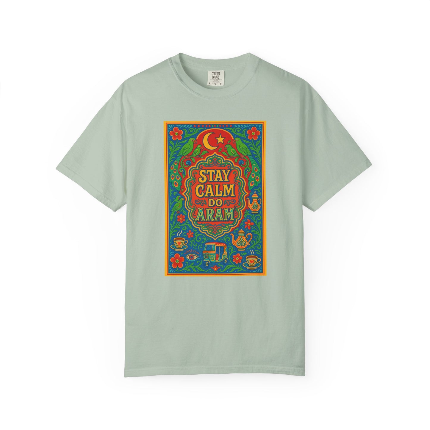 Stay Calm Do Aram T-shirt, Colorful Graphic Tee, Unisex Casual Wear, Gift for Him/Her, Relaxation Shirt, Bohemian T-shirt