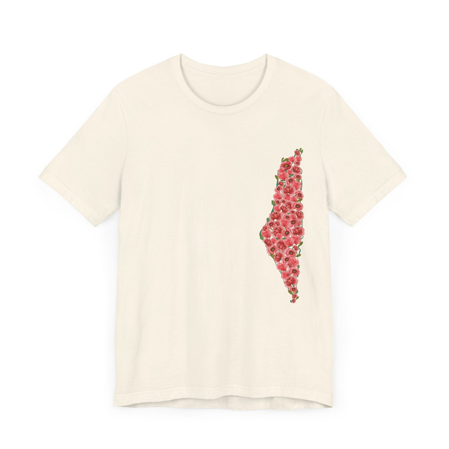 Palestine Floral Jersey Short Sleeve Shirt