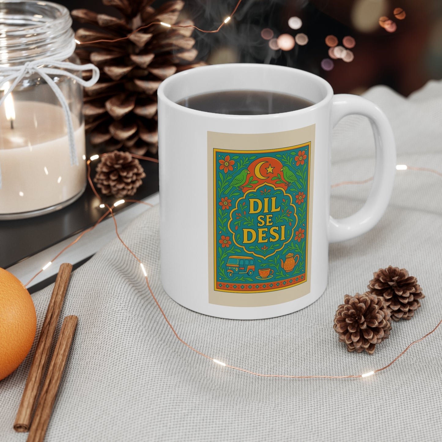 Dil Se Desi Mug - Perfect for Tea Lovers, Gift for Friends, Home Decor, Coffee Mug, Unique Design, Position Statement