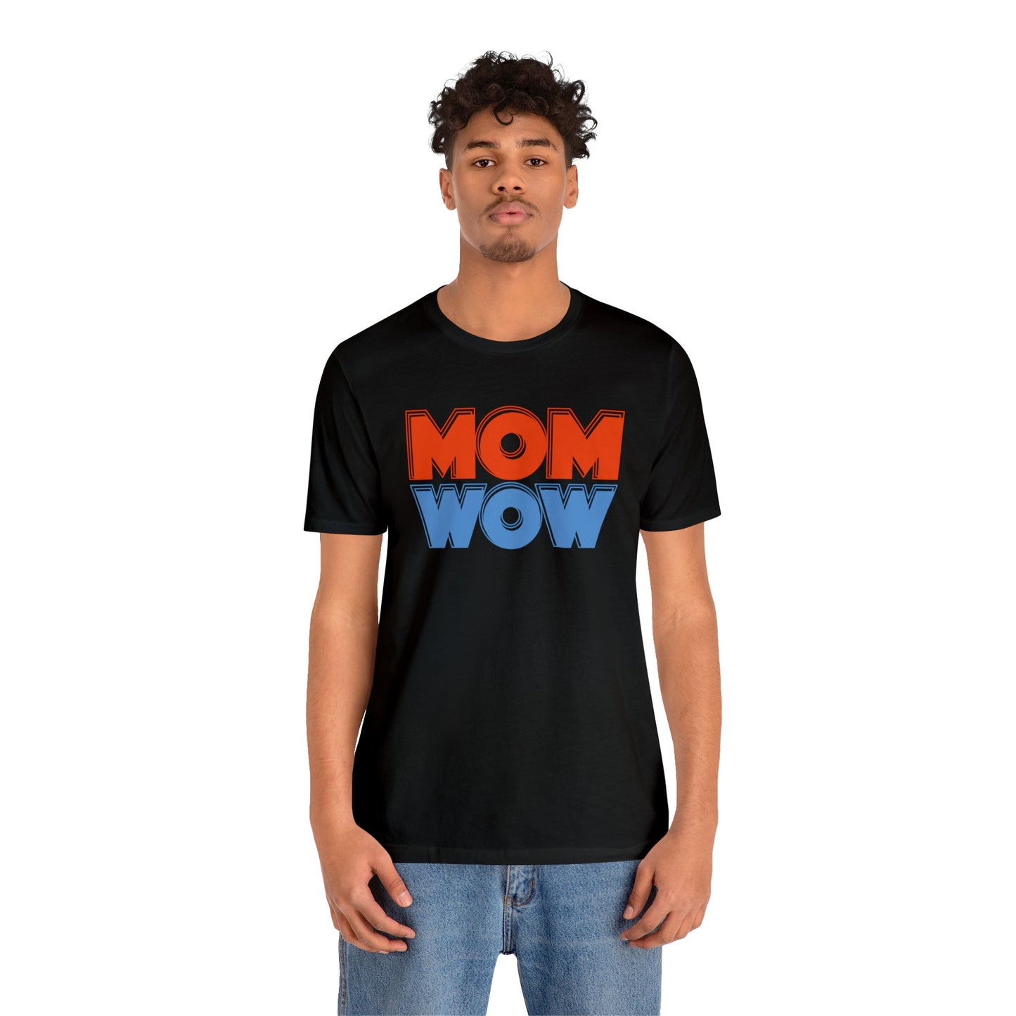 Mom wow Jersey Short Sleeve Tee