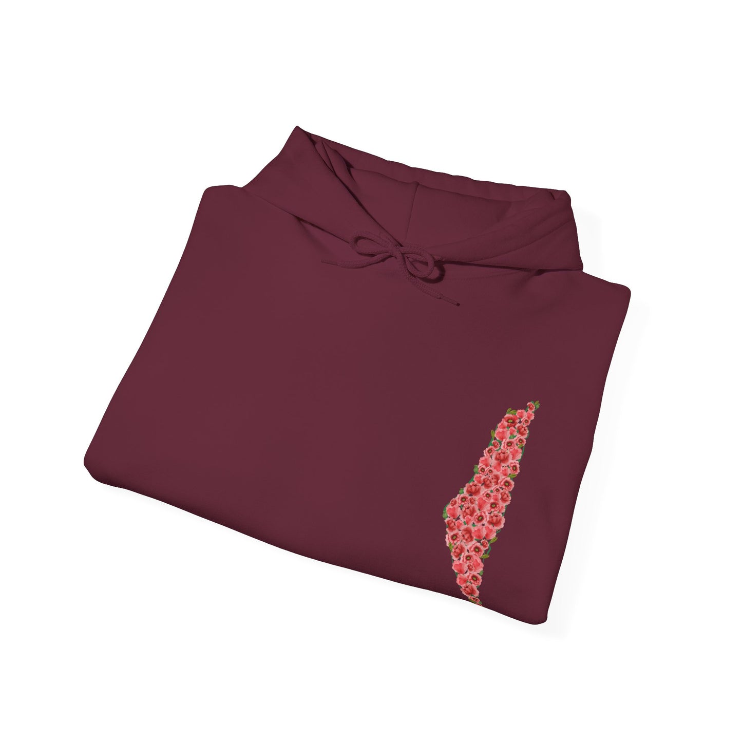 Palestine Floral Heavy Blend Hooded Sweatshirt