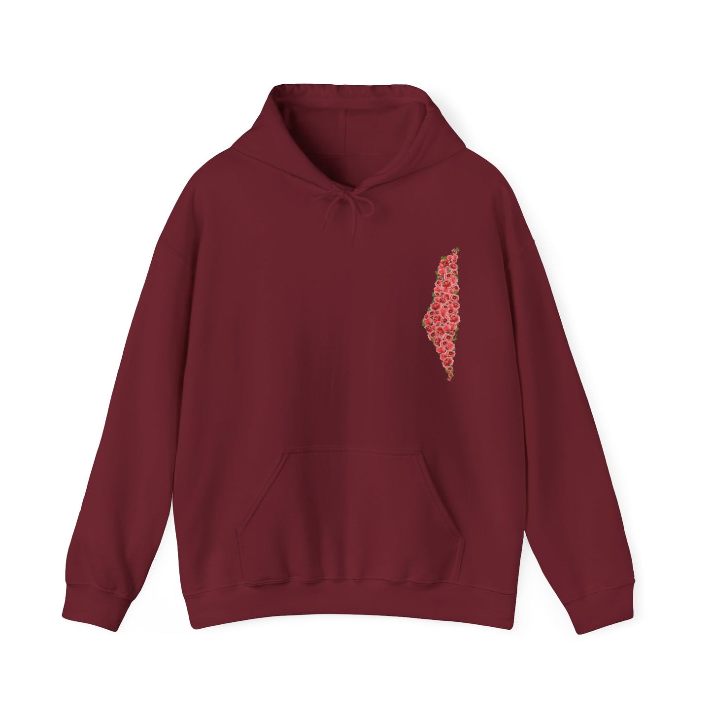 Palestine Floral Heavy Blend Hooded Sweatshirt