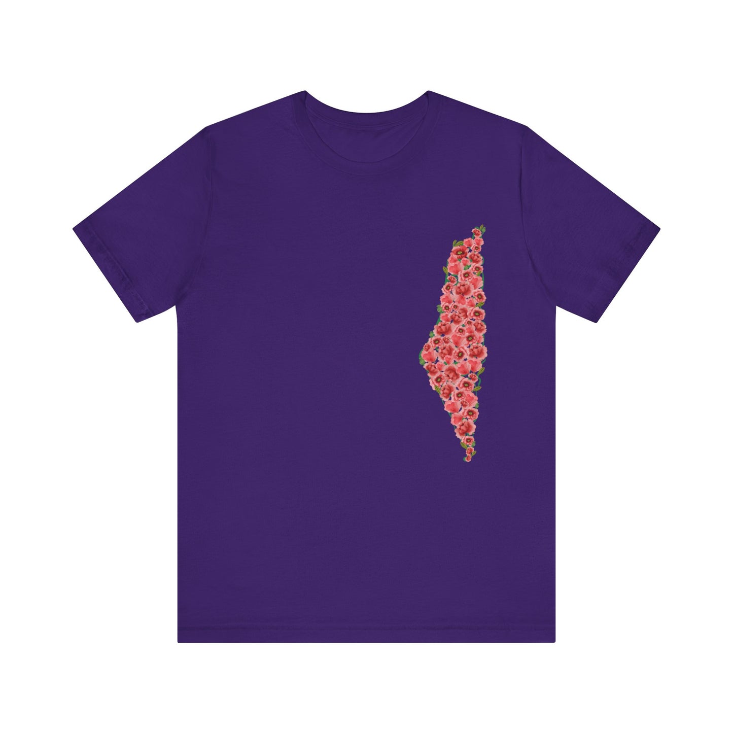 Palestine Floral Jersey Short Sleeve Shirt